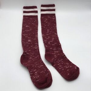 Red Striped Comfy Crew Socks Unisex One Size Knee High